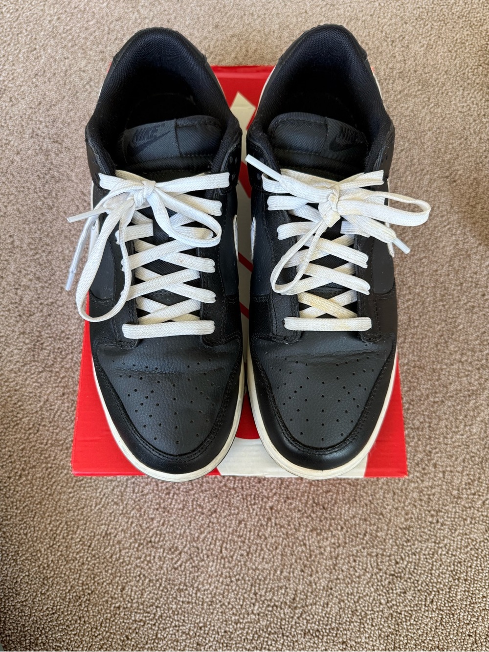 Nike Men’s Black and White Low-Top Sneakers